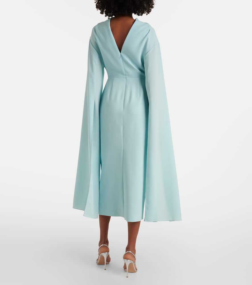Nour draped crêpe midi dress