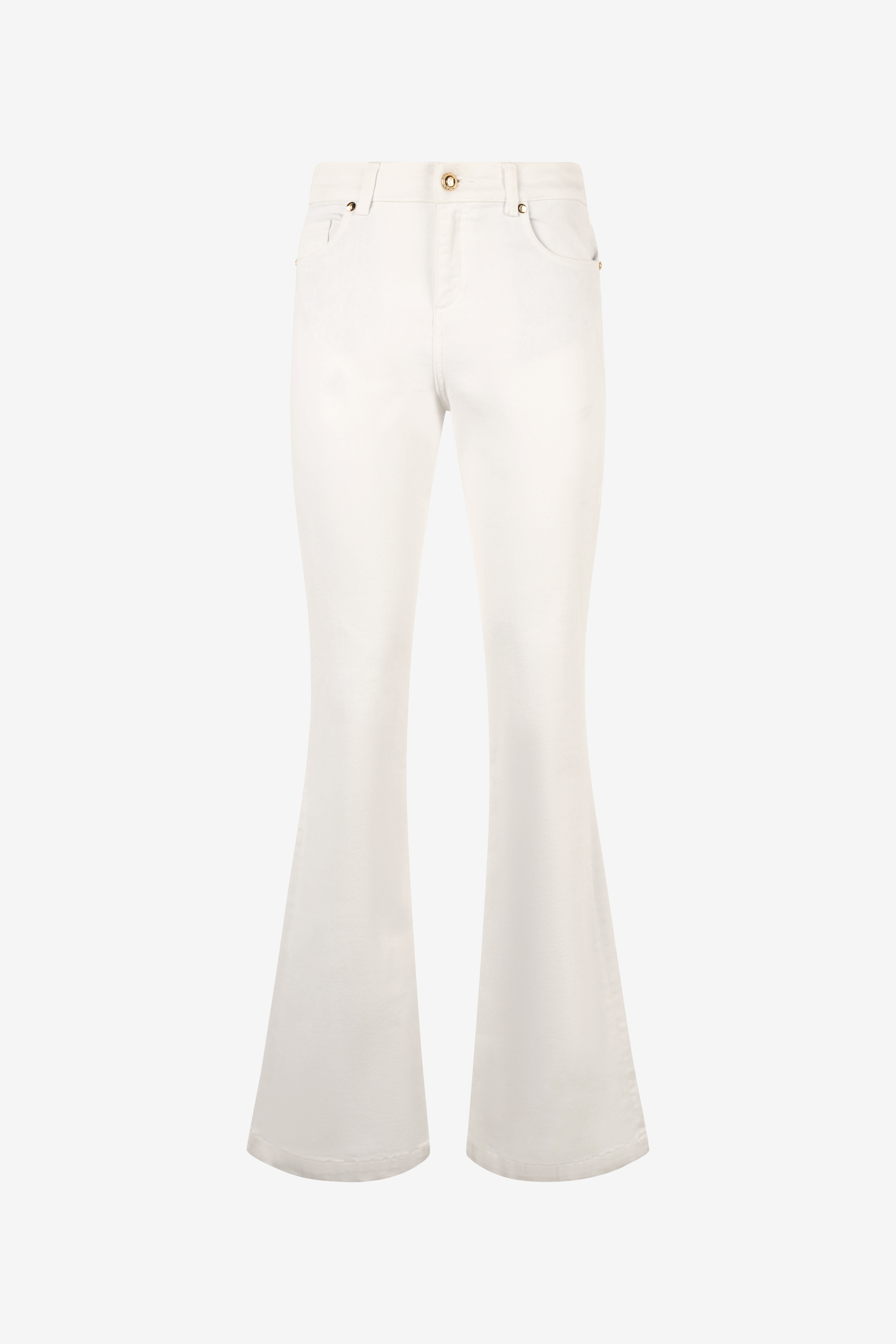 Flared Stretch Cotton Pants