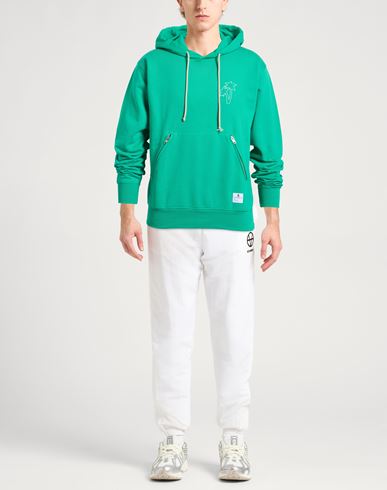 Man Sweatshirt Emerald green Size S Cotton