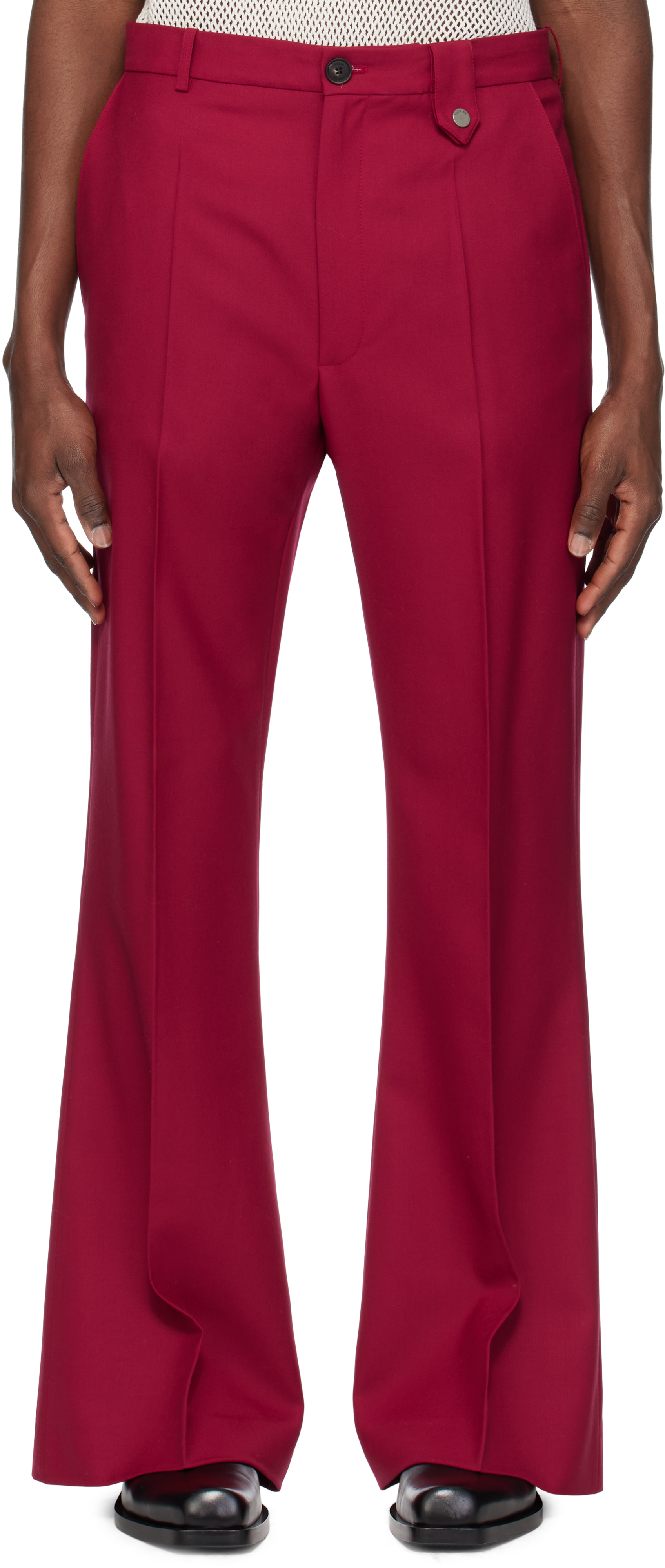 EGONlab SSENSE Exclusive Burgundy Samy Trousers