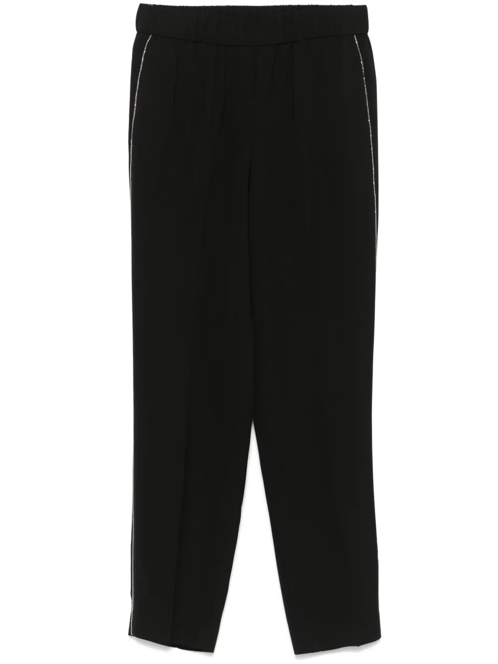Crepe Trousers — Black
