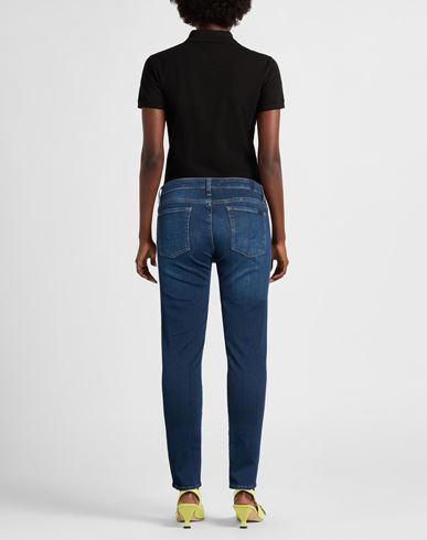 Woman Jeans Blue Size 23 Cotton, Polyester, Elastane