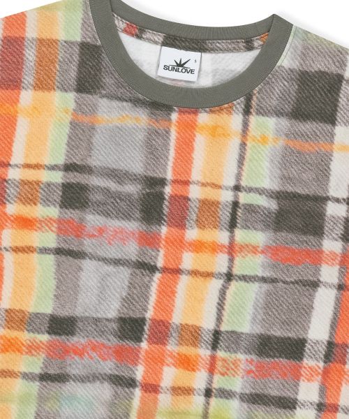 Plaid Tee Grey