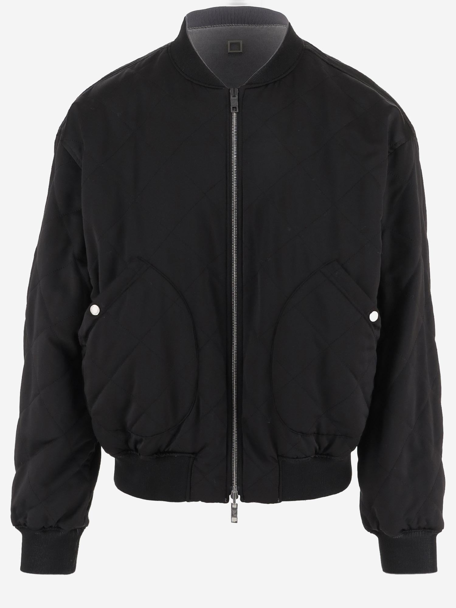 Reversible Cupro and Nylon Jacket — Gray