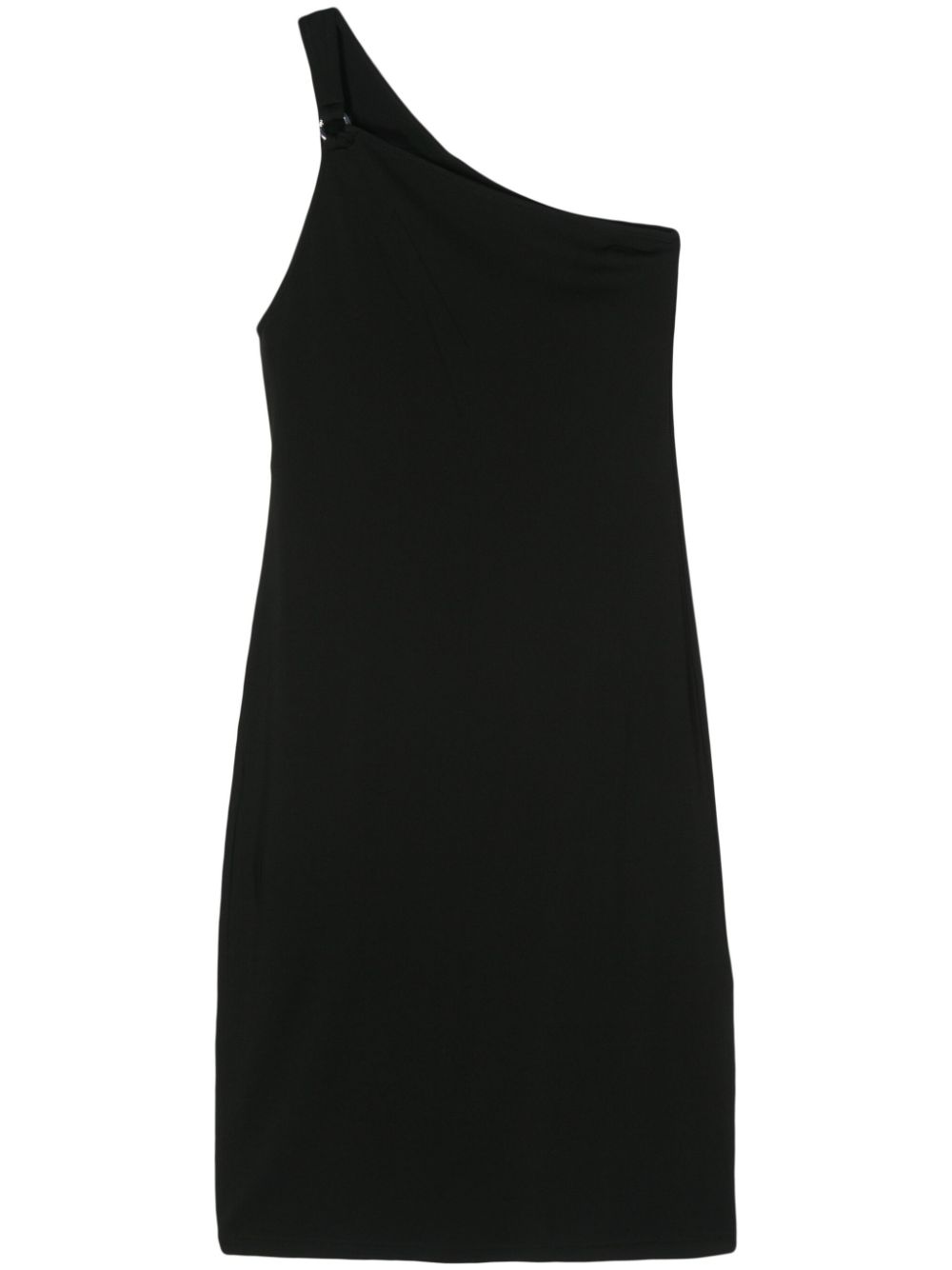 One-shoulder midi dress - Black