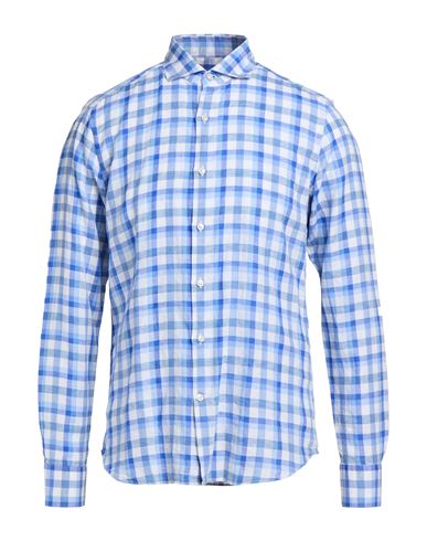 Man Shirt Blue Size 15 ¾ Cotton, Linen
