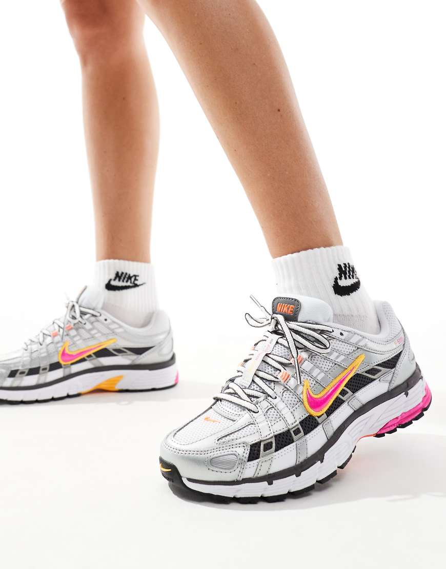 P-6000 sneakers in white and pink