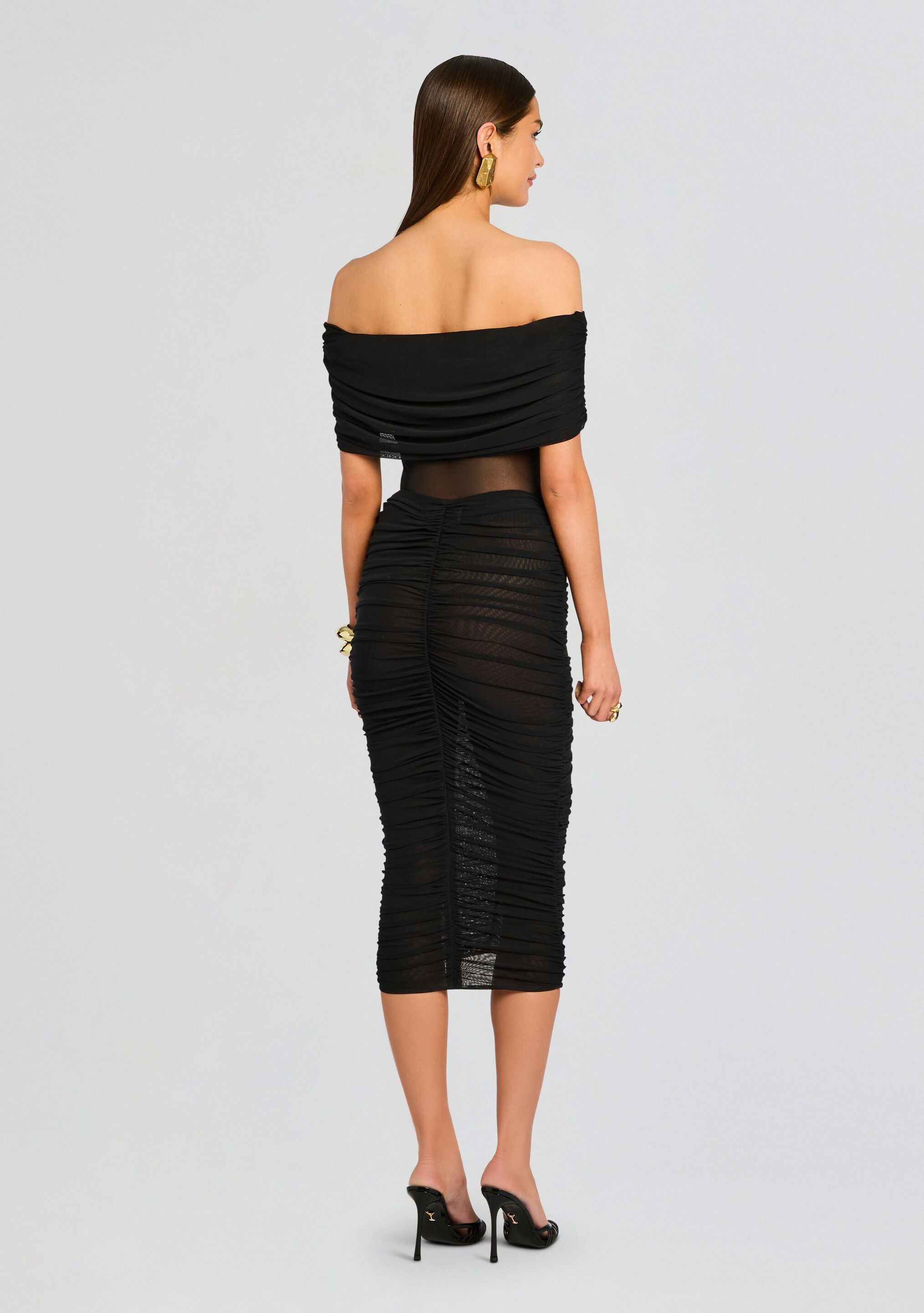 Auralee Mesh Midi Skirt