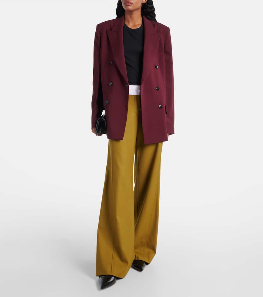 High-rise straight pants