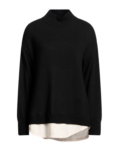 Woman Turtleneck Black Size S Viscose, Polyimide, Wool, Cashmere