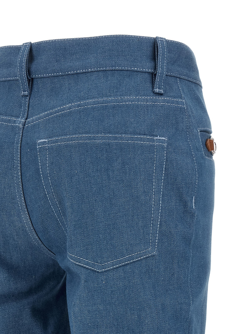 Light Blue Straight Mid Rise Jeans