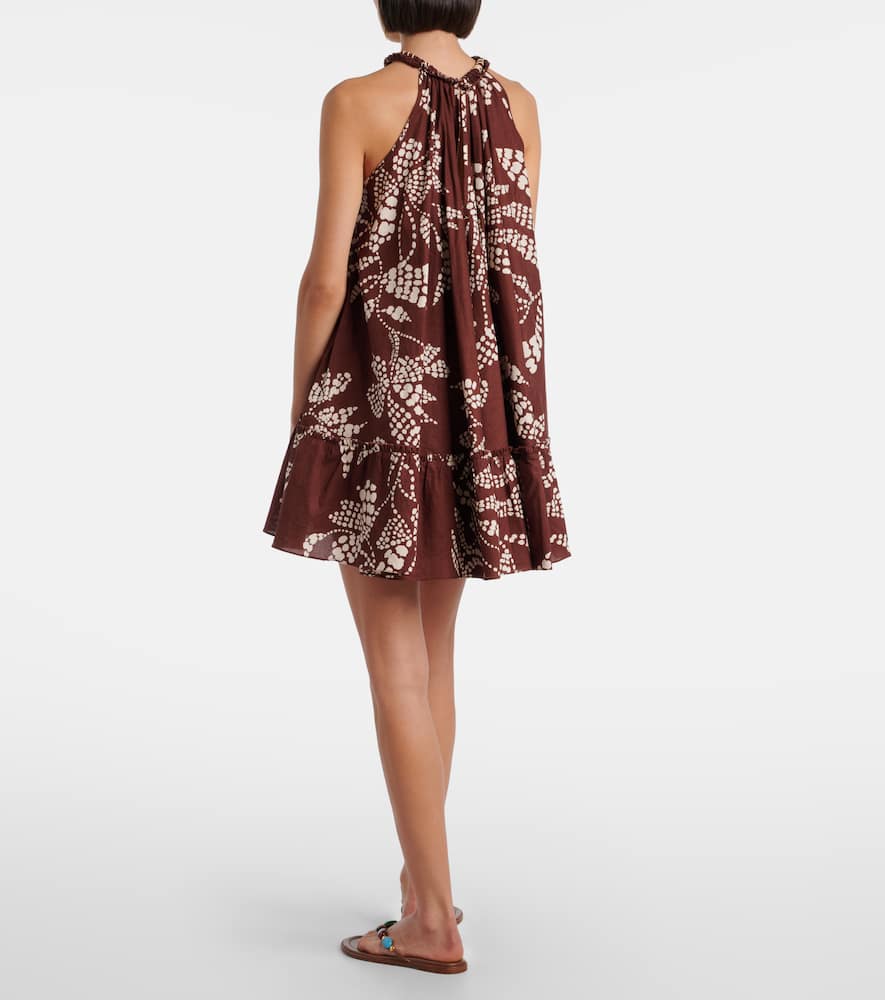 Cleo printed cotton minidress