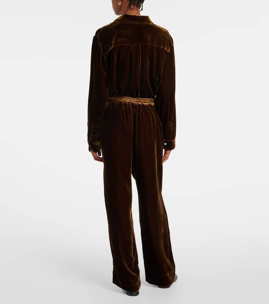 London velvet pajama pants