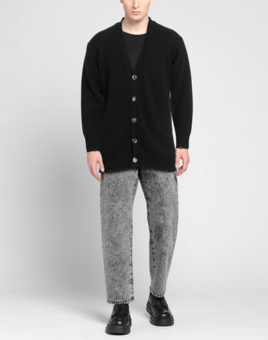Amaranto Man Cardigan Black Size M Wool, Cashmere