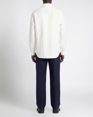 Man Shirt Off white Size L Linen, Lyocell