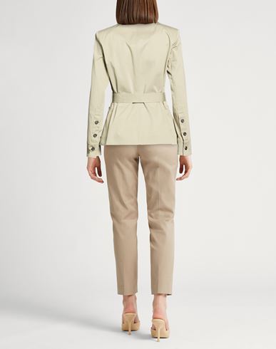 Woman Blazer Sage green Size 4 Cotton, Elastane