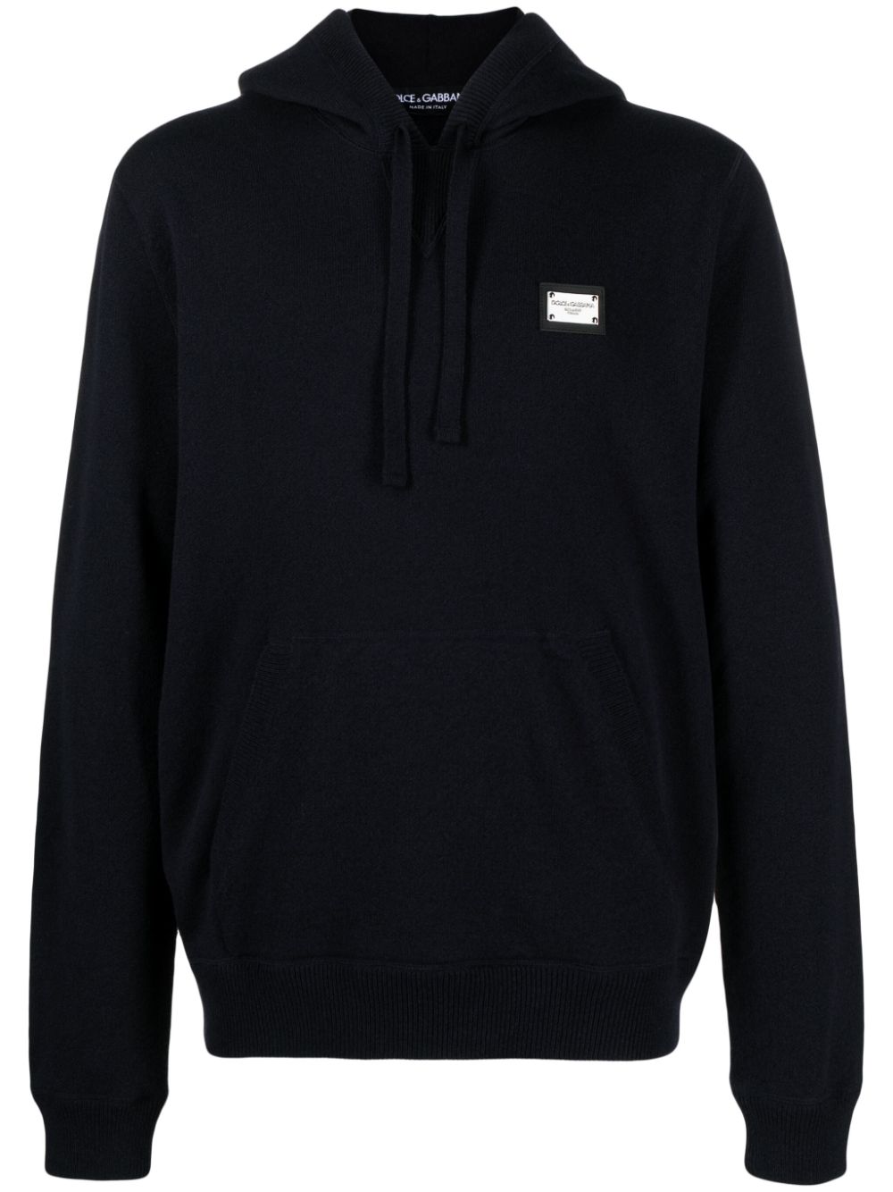 DG Essentials logo-plaque hoodie - Black