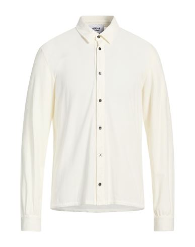 Man Shirt Ivory Size 38 Cotton, Elastane