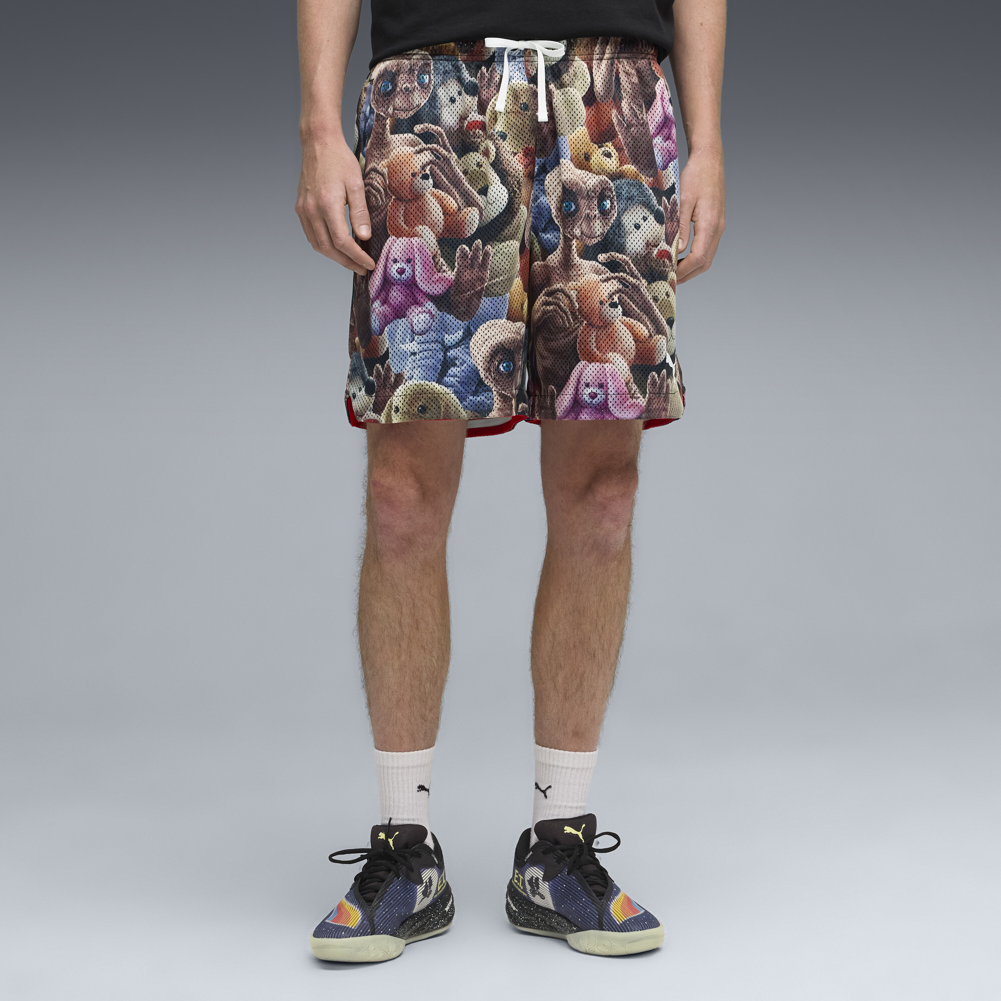 PUMA Hoops x E.T. Men's Reversible Basketball Shorts in Black