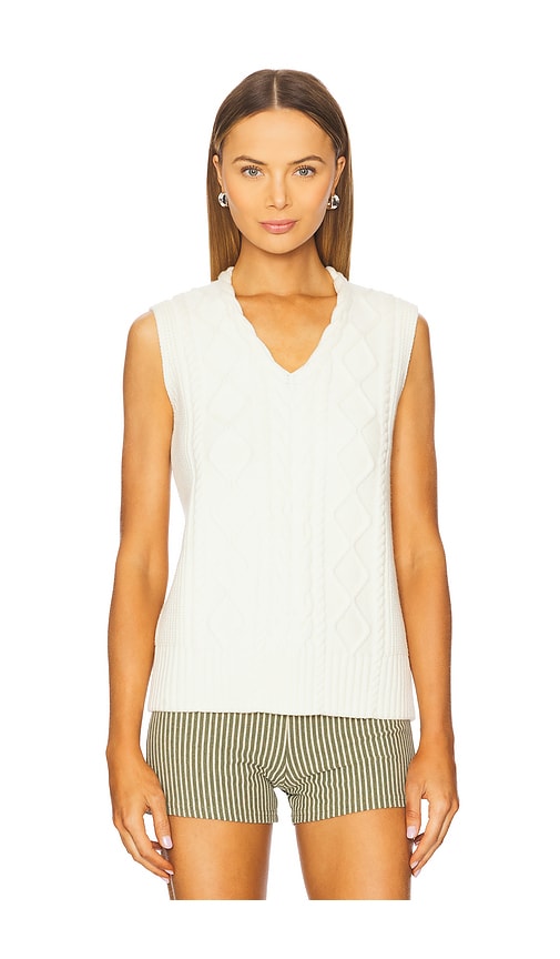 Varley Kay Cable Knit Vest in Cream.  XS. Also in L