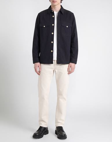 Man Jacket Midnight blue Size L Recycled cotton, Cotton