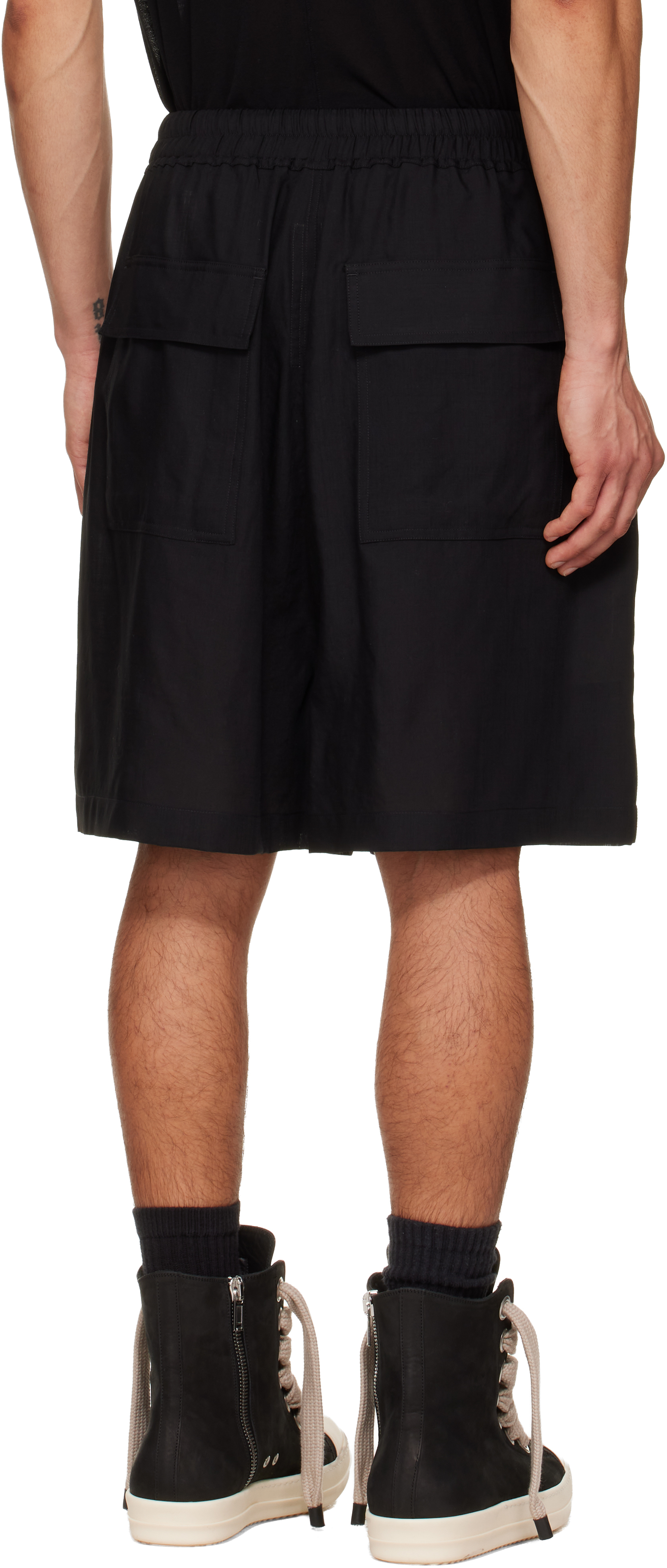 Black Temple Kilt Shorts