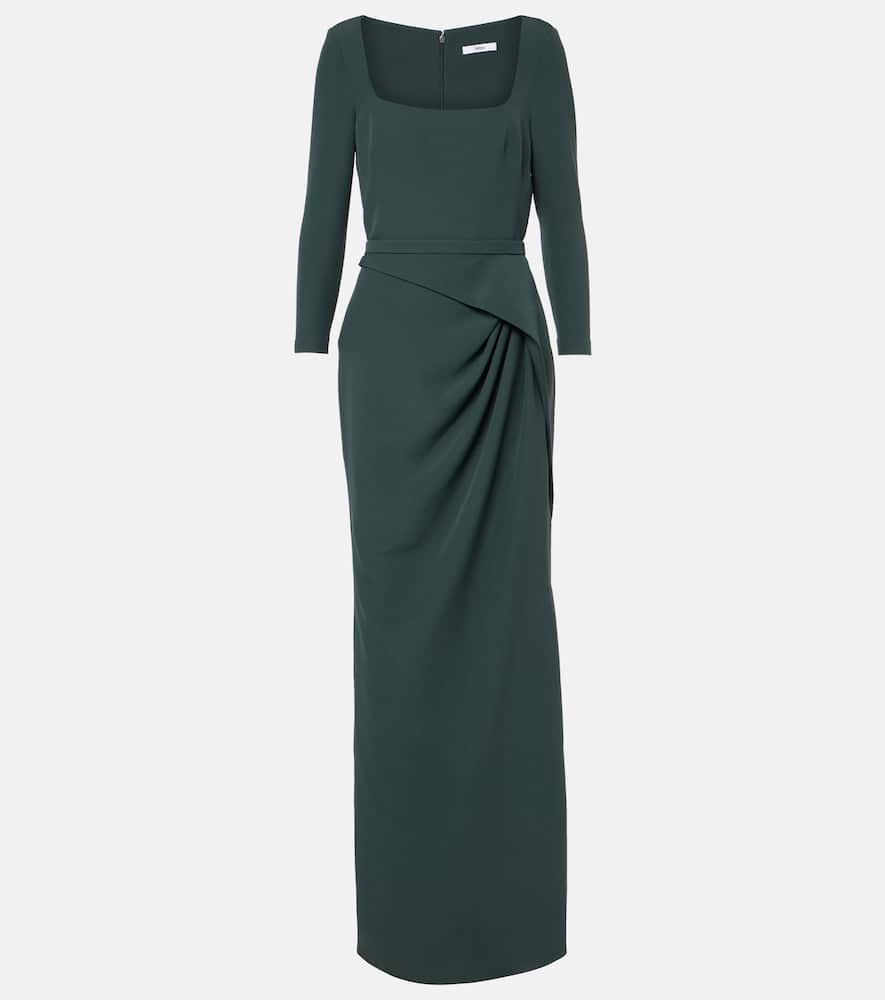 Mahir draped crêpe gown