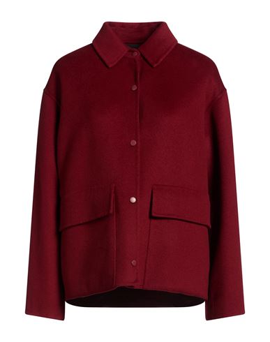 Paltò Woman Jacket Burgundy Size 4 Wool