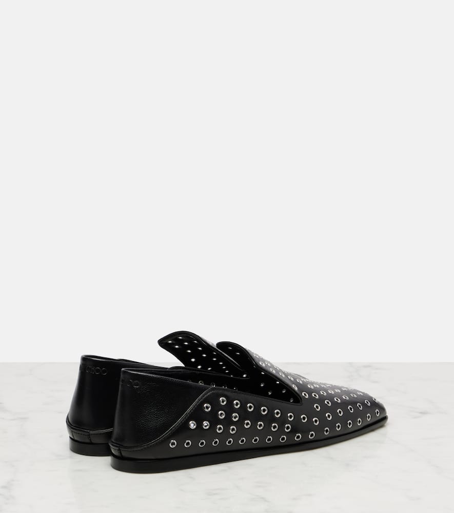 Eliot embellished leather slip-on shoes