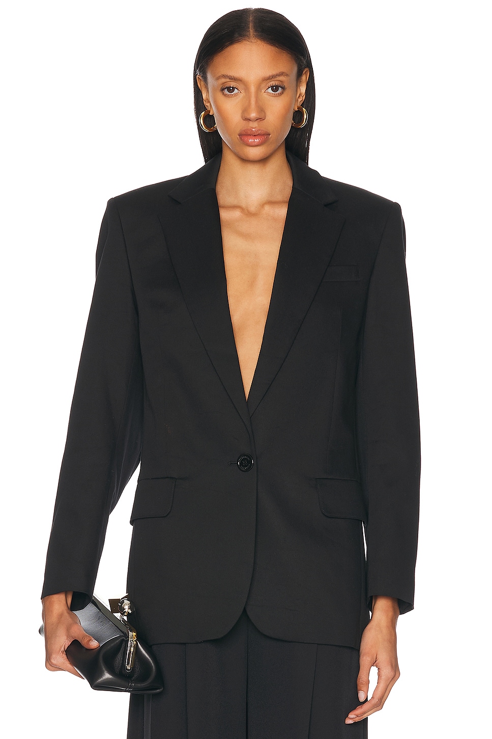 Alexandre Vauthier Satin Tailoring Blazer in Black - Black.  44 also in 34, 36, 38