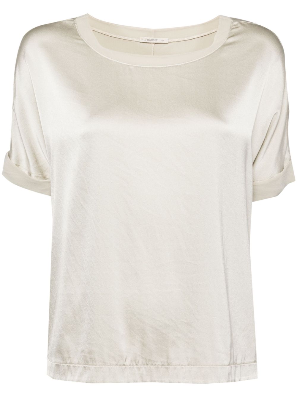 Satin T-shirt - Neutrals