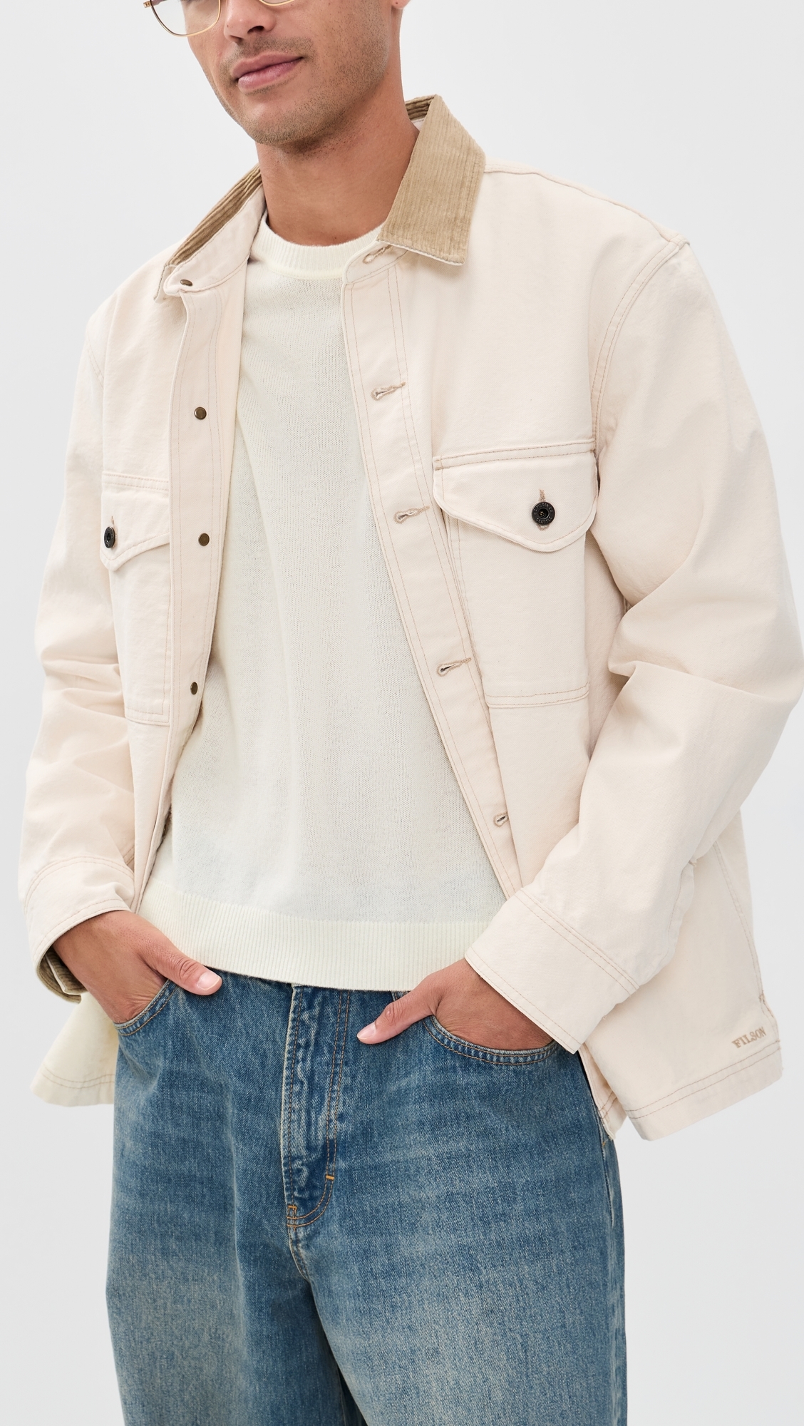 Lightweight Cashmere Blend Sweater Off White