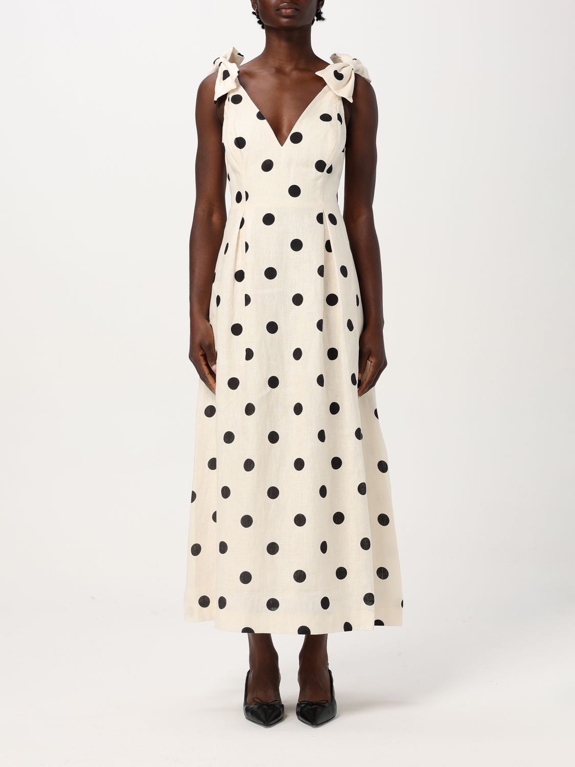 Crush midi dress - Neutrals