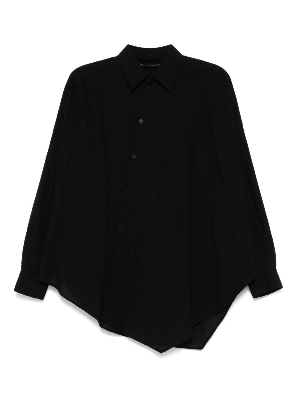 Forme D'expression asymmetric cotton shirt - Black