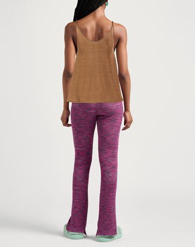 Woman Top Brown Size 4 Viscose, Polyamide, Metallic fiber, Polyester