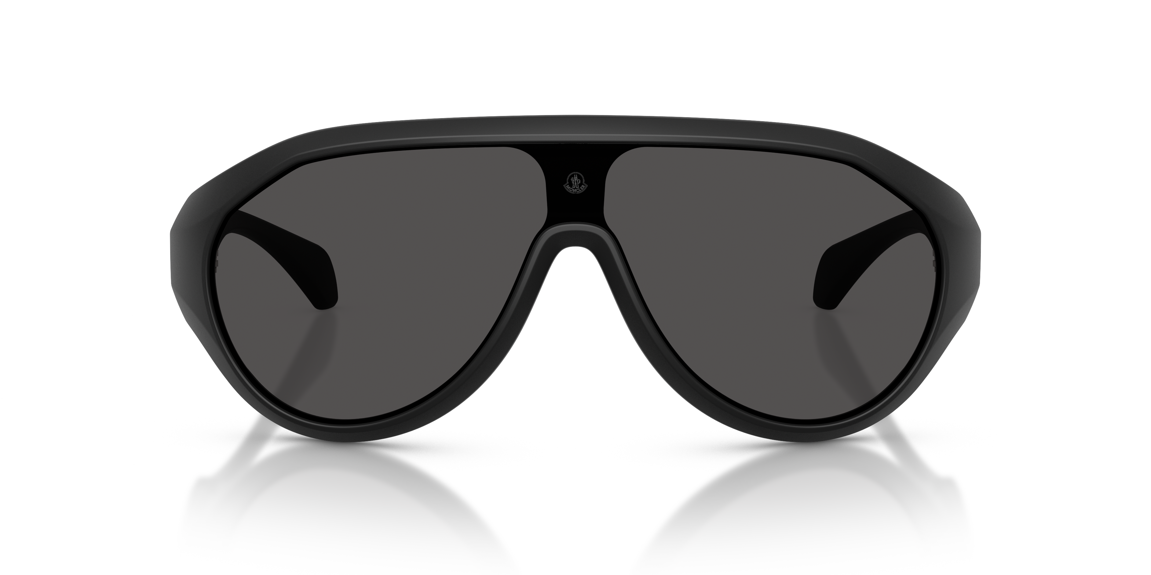 Moncler Uniseks Moncler ME8009U BOMBOLLE 500687 Zonnebrillen Geïnjecteerd Zwart Grijs Rotonde Normaa