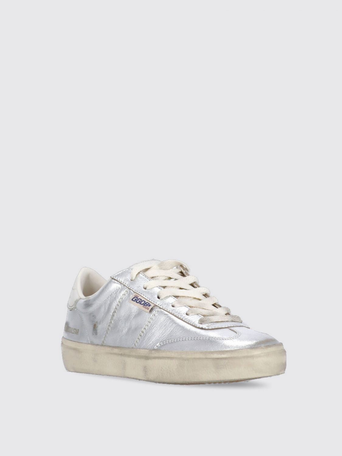 Soul-Star metallic leather sneakers - Silver