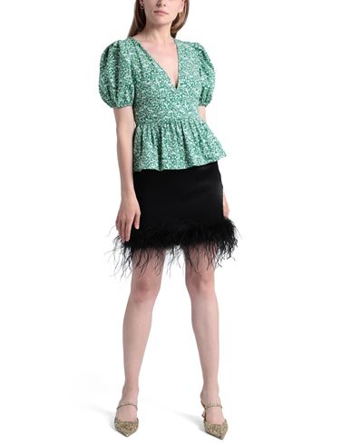 Topshop Woman Top Green Size 4 Cotton