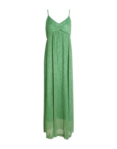 Woman Maxi dress Green Size 8 Polyester, Metal