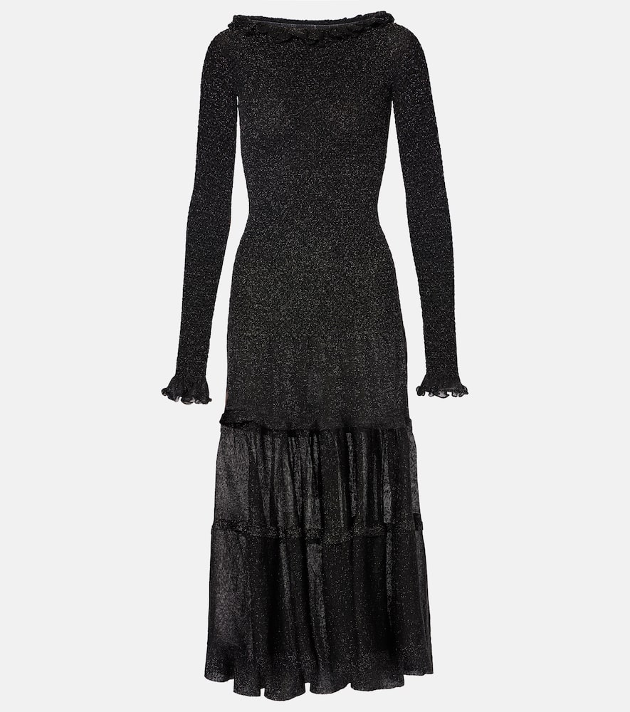 Polly off-shoulder jersey maxi dress