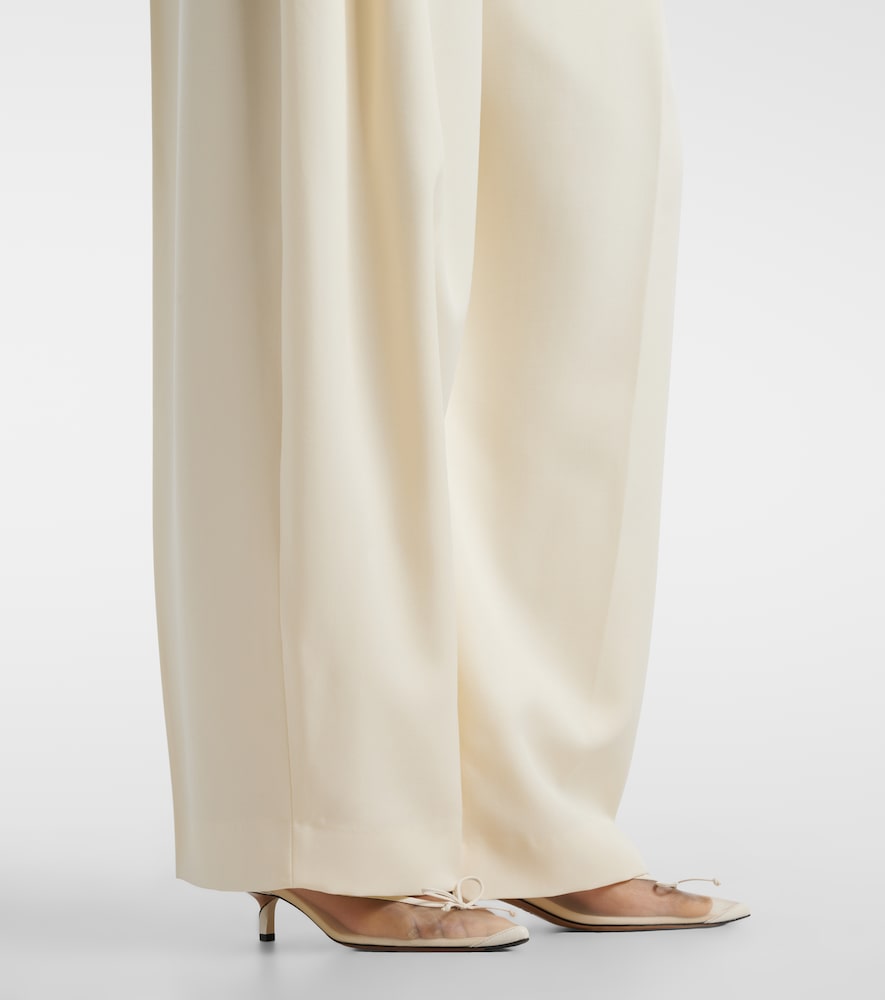 Man's virgin wool wide-leg pants