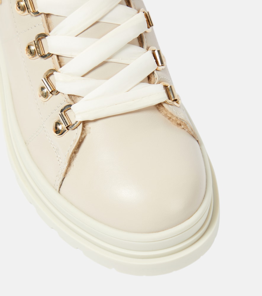 Shearling-lined leather boots