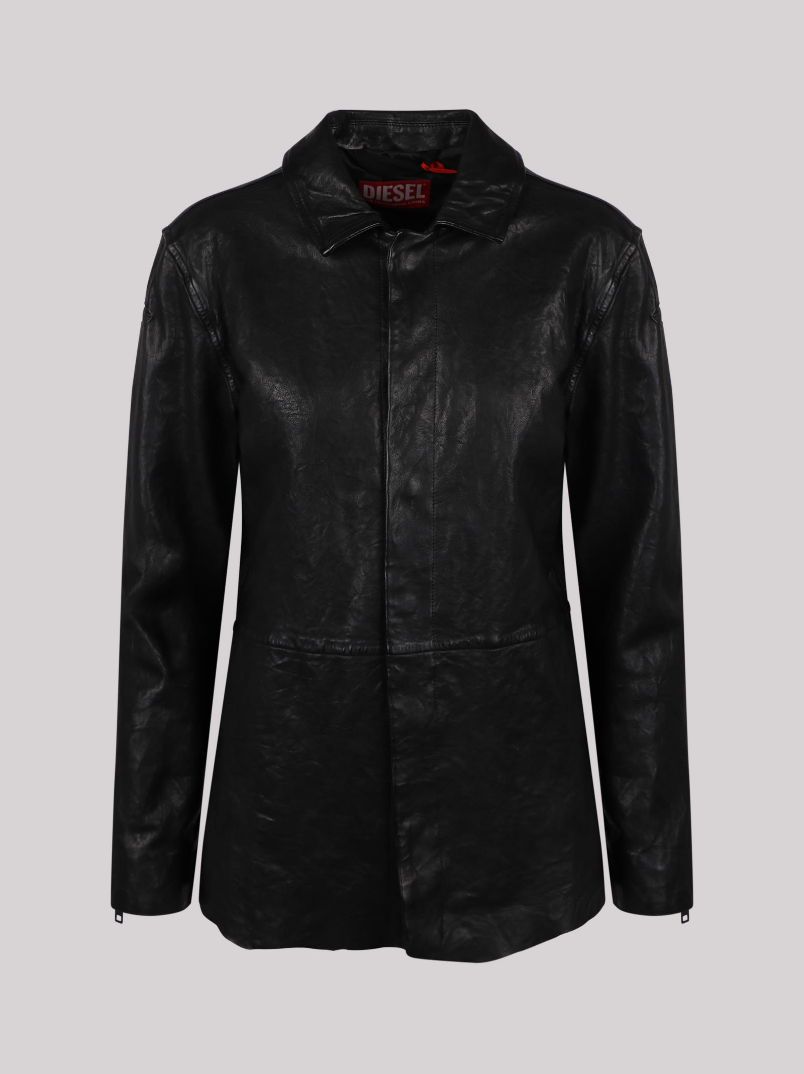 Button-Up Leather Jacket