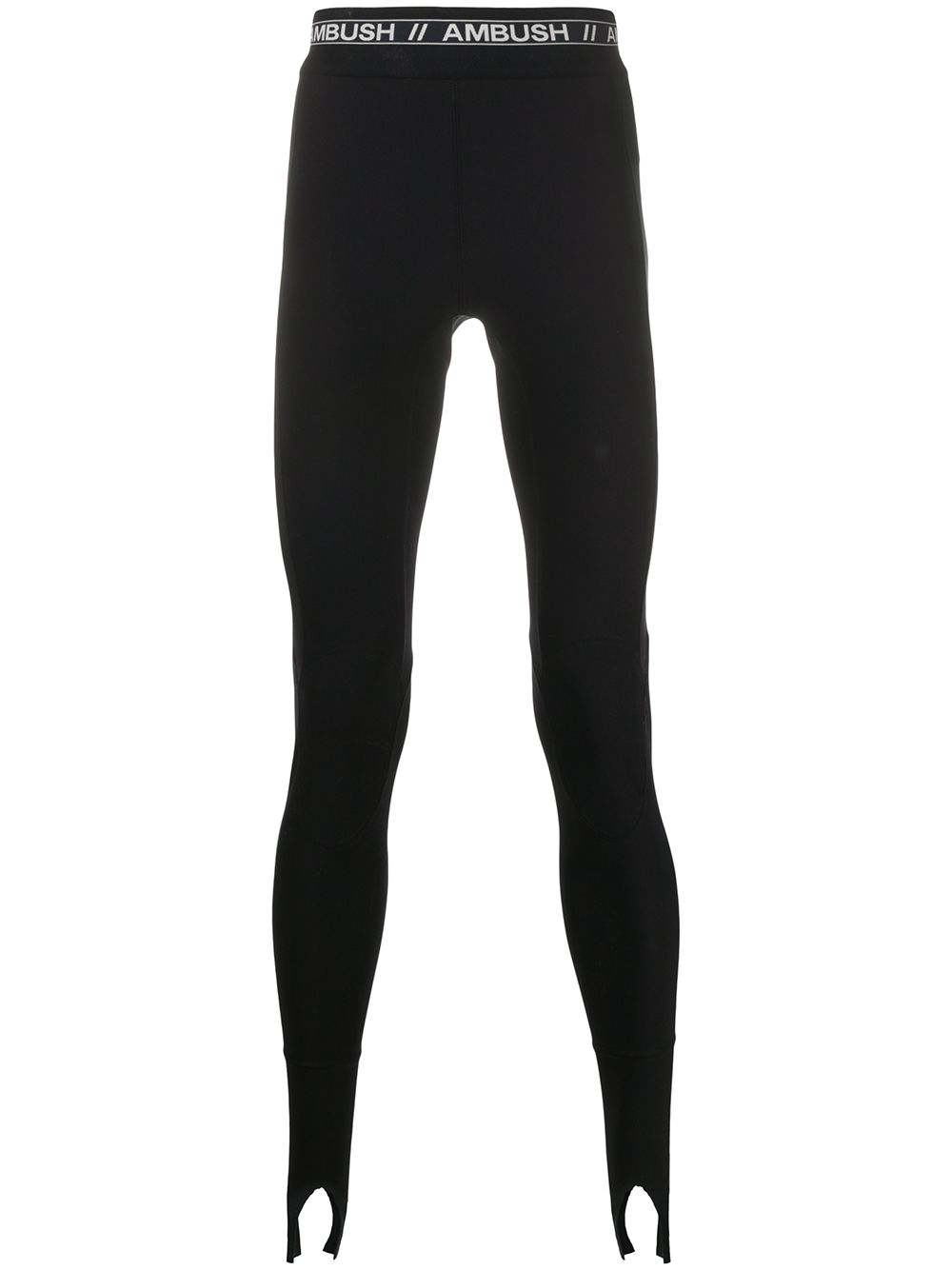 Logo-waistband leggings - Black