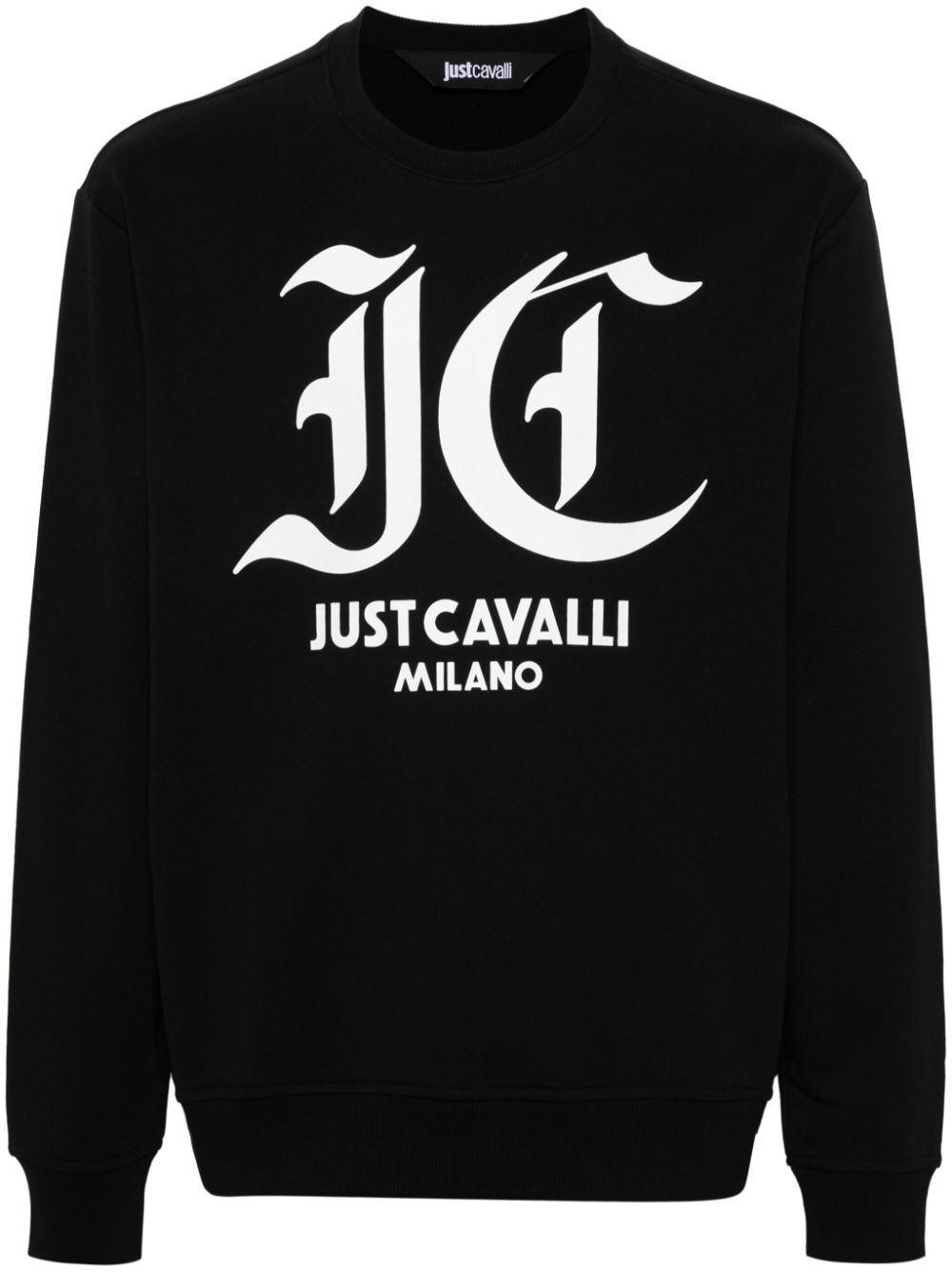 Logo-print cotton sweatshirt - Black