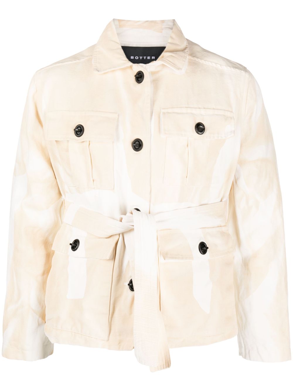 Long-sleeve belted jacket - Neutrals