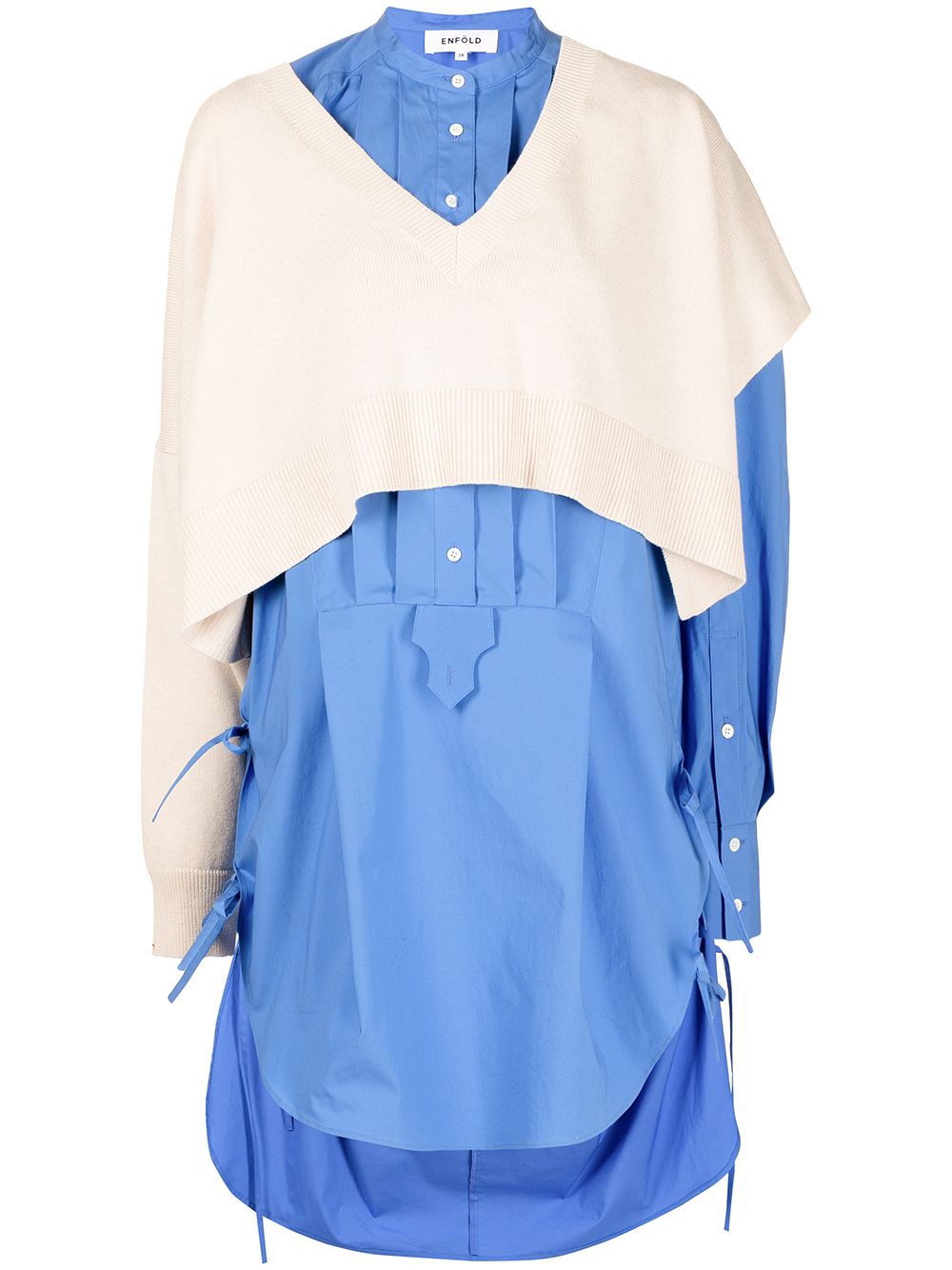 V-neck cropped jumper - Blue