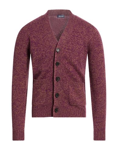 Man Cardigan Purple Size 44 Lambswool