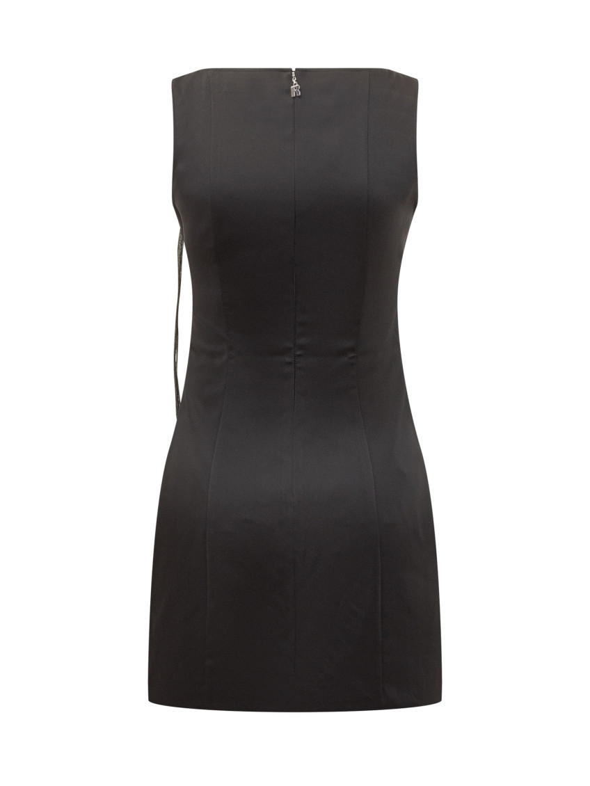 Black Scoop Neck Mini Dress