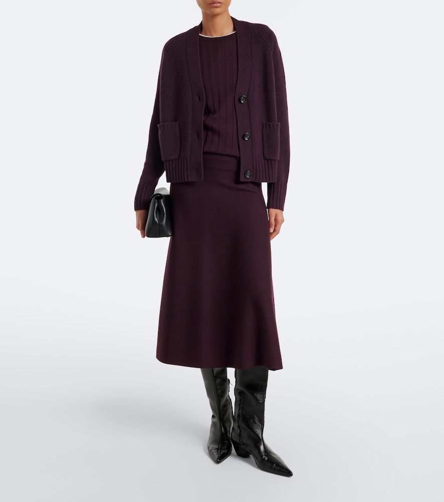 Virgin wool and cashmere cardigan